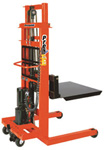 manual & battery powered pallet & material stacker