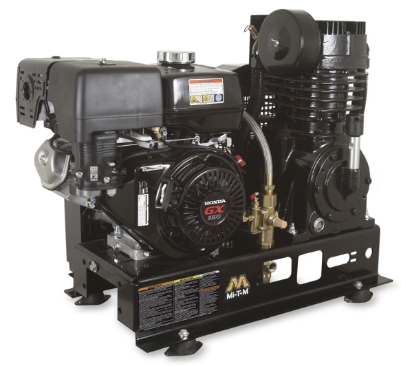 Mi-T-M ABS Series Gasoline Simplex Base Mounted Air Compressor